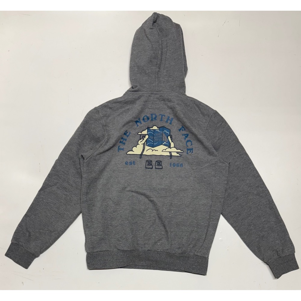 The North Face Mens Circular Design Graphic Hoodie Gray Small NF0A811N